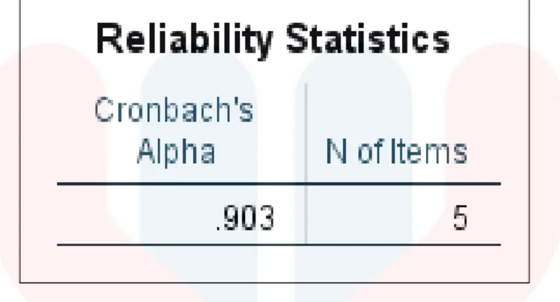 Table 4.15: Reliability statistics for delivery time (third IV) 