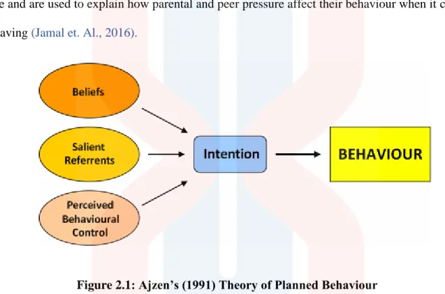 Figure 2.1: Ajzen’s (1991) Theory of Planned Behaviour 