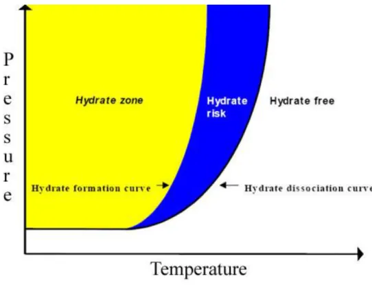 Figure 2.1: Typical hydrate formation diagram  [1] . 