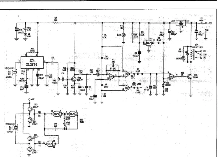 Figure 3.2: the schematic diagram of Ultrasonic Sensor circuit