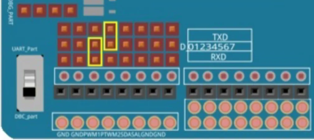FIGURE 27. GSM Shield Software Serial Pins Positioning 