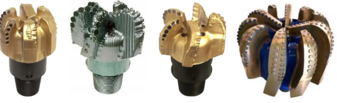 Figure 1 Several types of PDC bits that is available. (Petrowiki) 