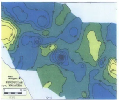 Figure 10: Geothermal gradient  in  the Malay Basin zones (Resource: The Petroleum Geology ru  Resources of Malaysia