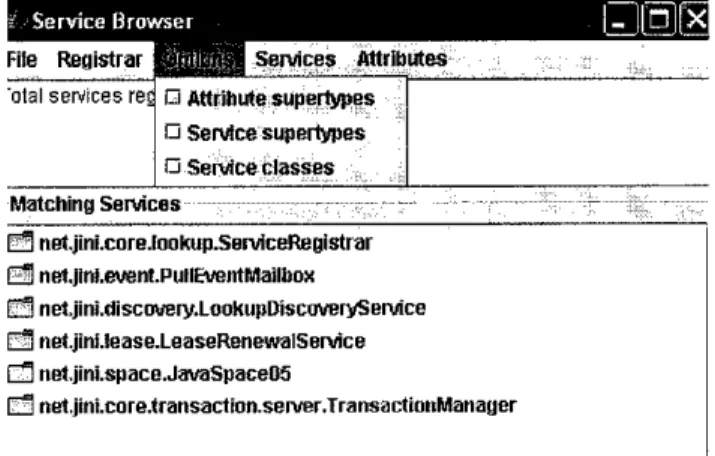 Figure d: Service Browser Option