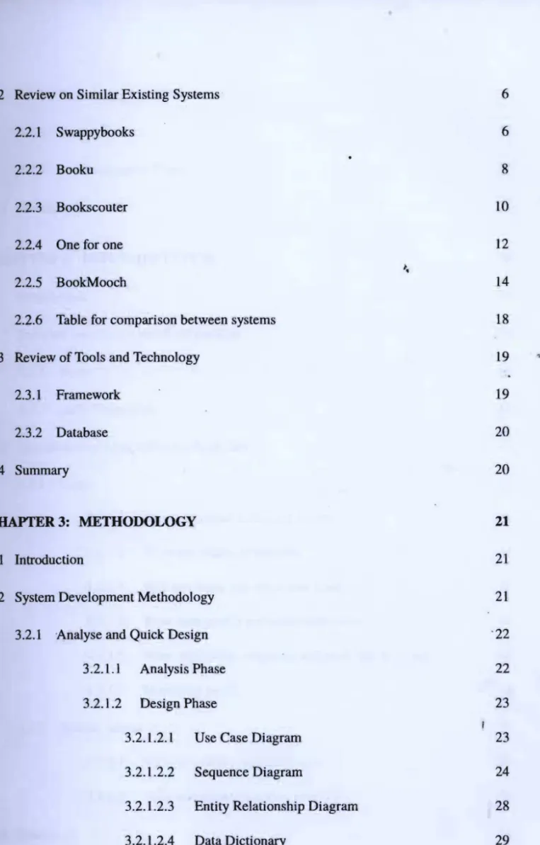 2.2.6  Table for comparison between systems  2.3  Review of Tools and Technology 