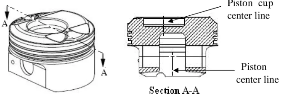 Fig  3.3: Stratified piston head shape [81] 