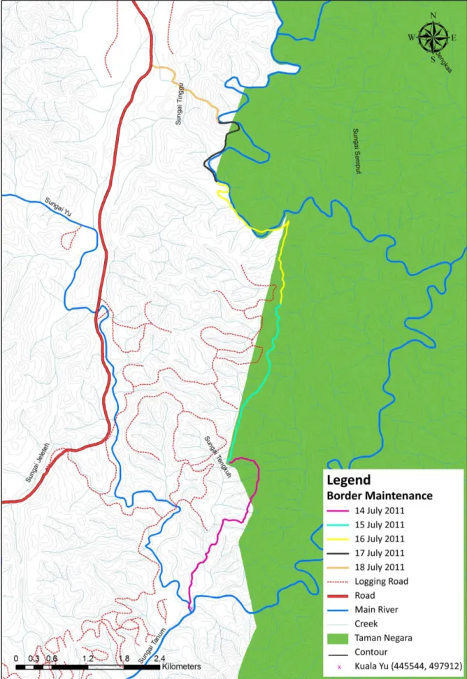 Fig. 6. The Citizen Action for Tigers Trailblazer pilot run route map. 