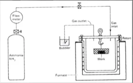 FIGURE 1. Gas nitriding process using ammonia 