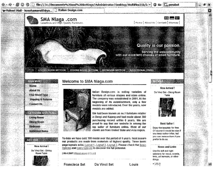 Figure 3.4.c- SMA Niaga web page (top portion of Home Page) 