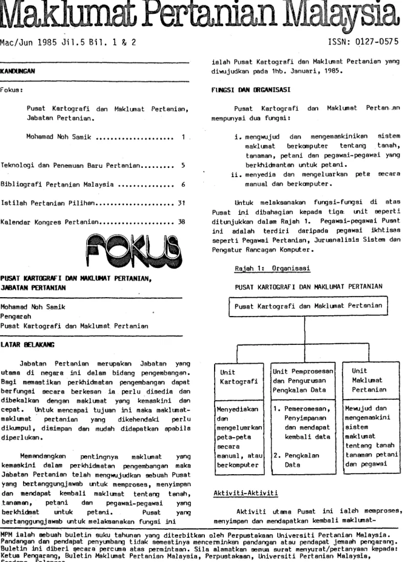 Rajah 1: Organisesi