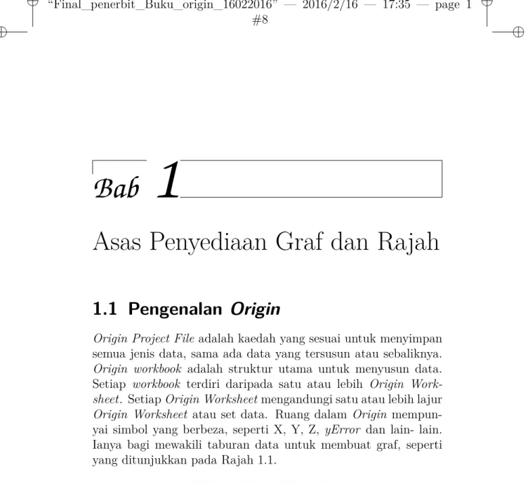 Rajah 1.1: Workbook window