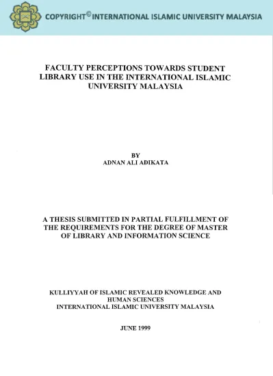 thesis submitted in partial
