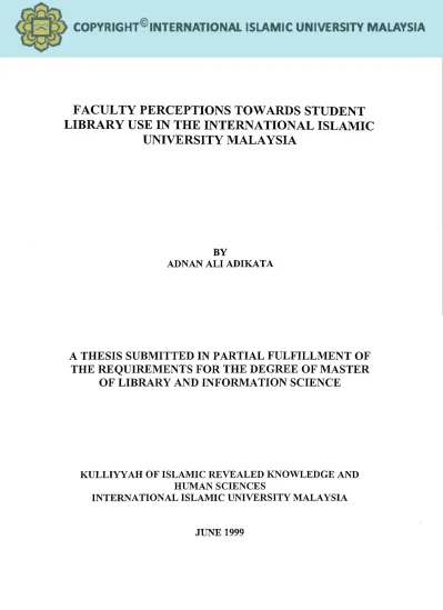 thesis submitted in partial fulfillment