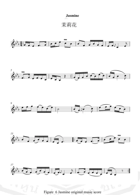 Figure  6 Jasmine original music score 
