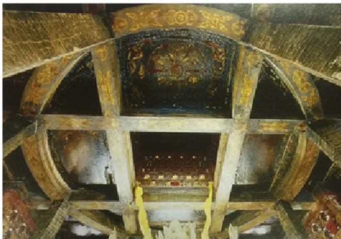 Figure 5 The photograph of the inner ceiling of the mandala. Illustrated  in Shi &amp; Kooij, Pule Temple Chengde, 2003, p152, Fig.22 