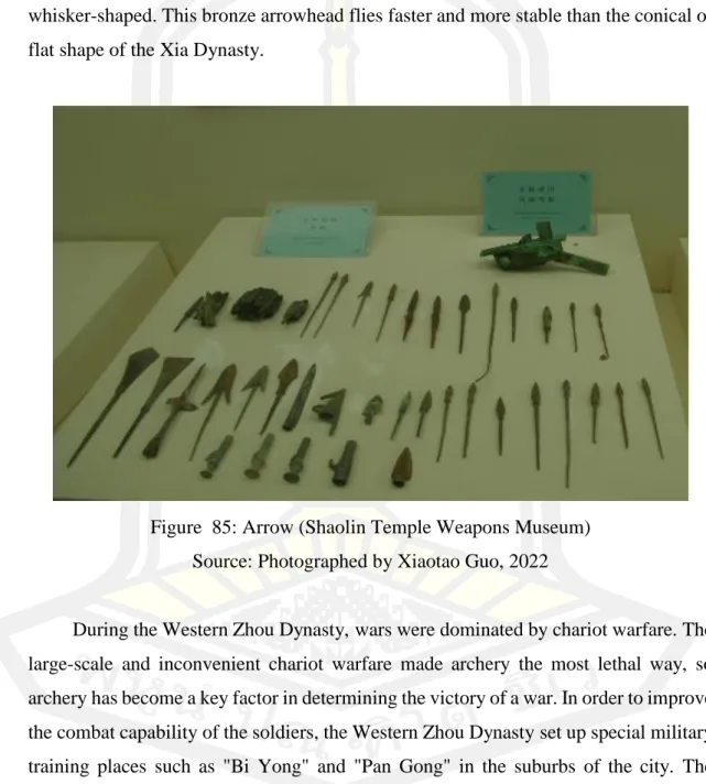 Figure  85: Arrow (Shaolin Temple Weapons Museum)  Source: Photographed by Xiaotao Guo, 2022 
