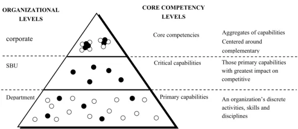 Figure 3.4  Organizational Competency based on Organizational Hierarchy   Source:  Gallon et al., 1995