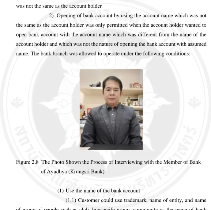 Figure 2.8  The Photo Shown the Process of Interviewing with the Member of Bank  of Ayudhya (Krungsri Bank) 