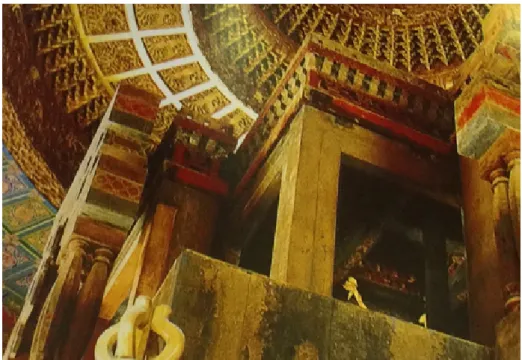 Figure 3 The pits on the beam of the mandala. 