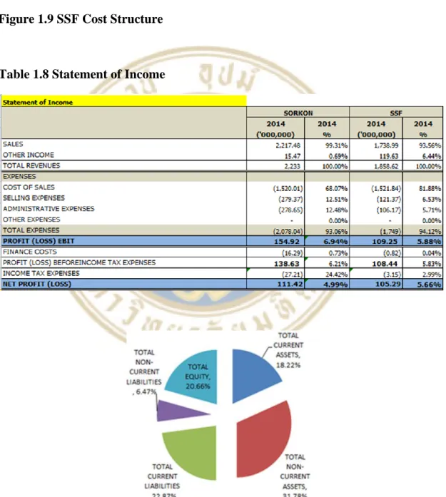 Figure 1.9 SSF Cost Structure 