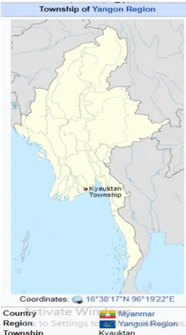 Fig 8. Study site of inland capture fisheries in Kyauktan, Yangon Region, Myanmar 