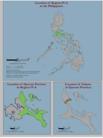 Fig 11. Study area of marine fisheries in Infanta, Quezon Province, Philippines 