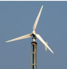 Figure 2.5 A Horizontal wind turbine for electrical generation  (Source: https://energyeducation.ca) 