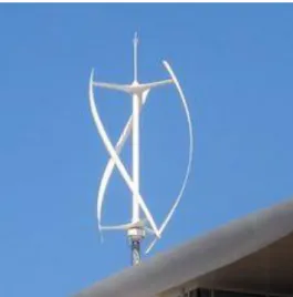 Figure 2.6 A Vertical axis wind turbine for electrical generation  (Source: https://energyeducation.ca) 