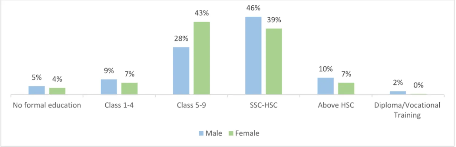 Figure 4: Gender Distribution Across Educational Levels 