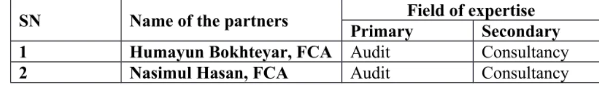 Table 1- -1 Profile of the firm