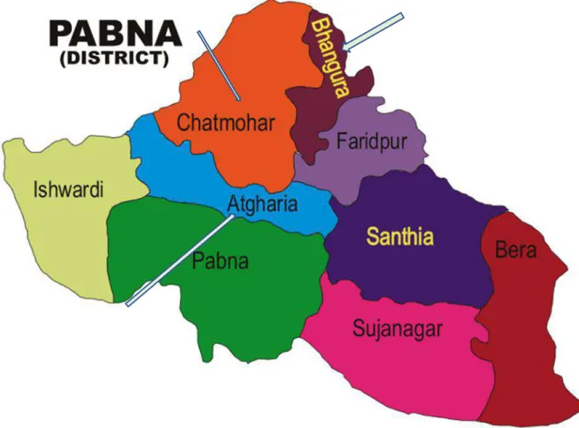 Figure 4.5: Pabna district map 
