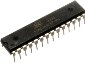 Fig 2.4: Microcontroller IC ATmega 328p. 