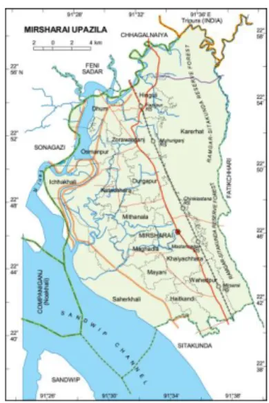 Figure 1: Map of Mirsharai (Study area)