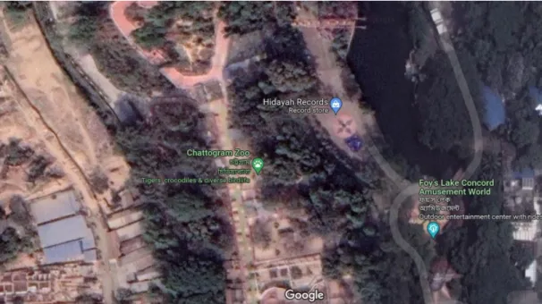 Figure 1: Location of Chattogram Zoo (Source: Google map)  2.2 Study duration: 