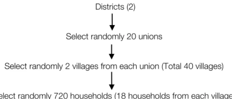 Figure 1. Sampling and sample size (Intervention group)   Districts (2) 