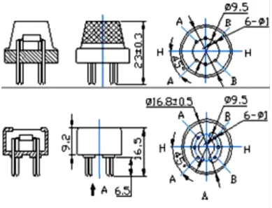 Figure 3.11: Construction of MQ-2 Gas Sensor 