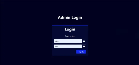 Fig 4.1.5 Sign in As the Admin 