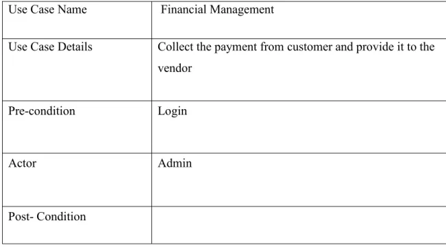 Table 3.2: Use case of Financial Management