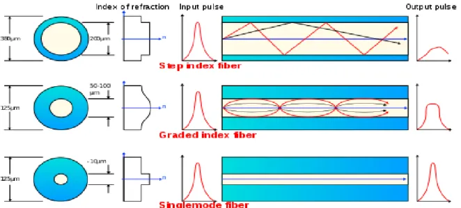 Fig 1.2: Different types of fibers 