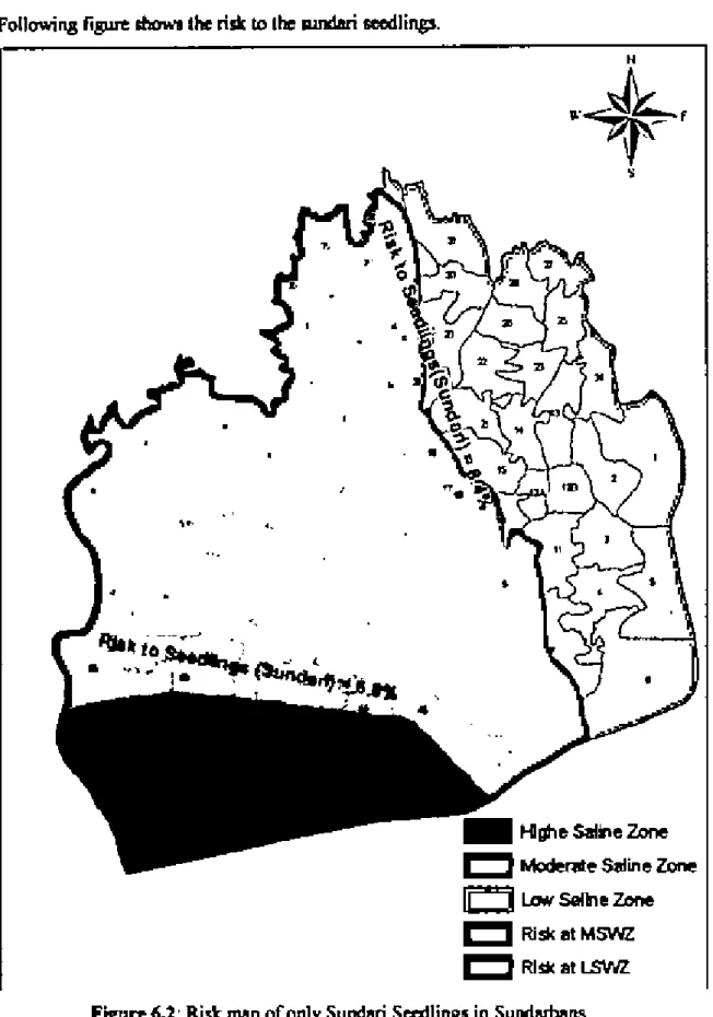 Figure 6.1: Risk map of only Sundari Seedlings in Sundarbans