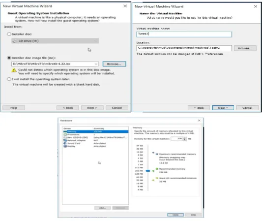 Figure 3.3.3.2: VMware Configuration for MikroTik OS