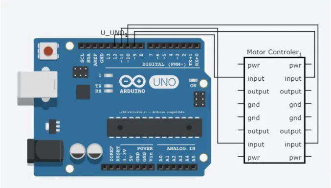 Figure 5.2: Arduino uno to IC1 Connection 