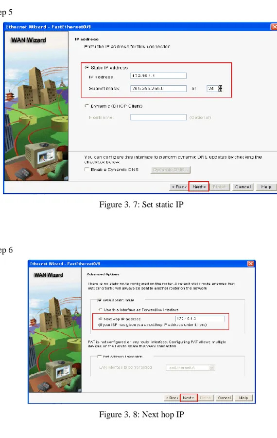 Figure 3. 7: Set static IP 