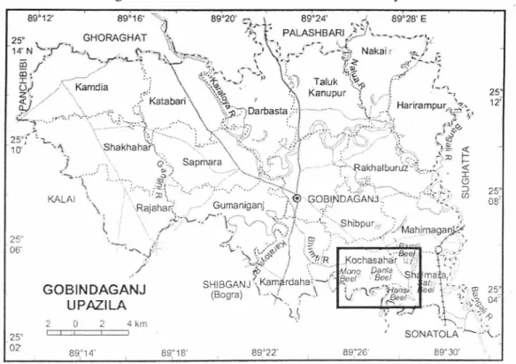 Figure  2:  Location of Kochasohor Union/Study  Area 