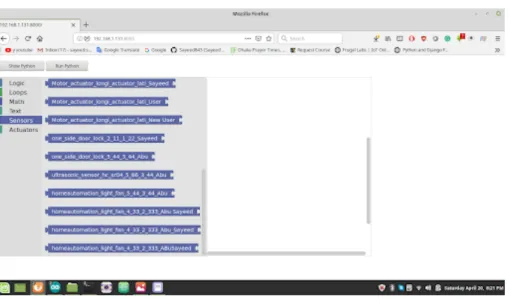 Figure 7.1: Automatically created blocks for controlling sensors/actuators