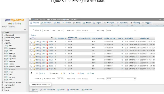 Figure 5.1.3: Payment history data table 
