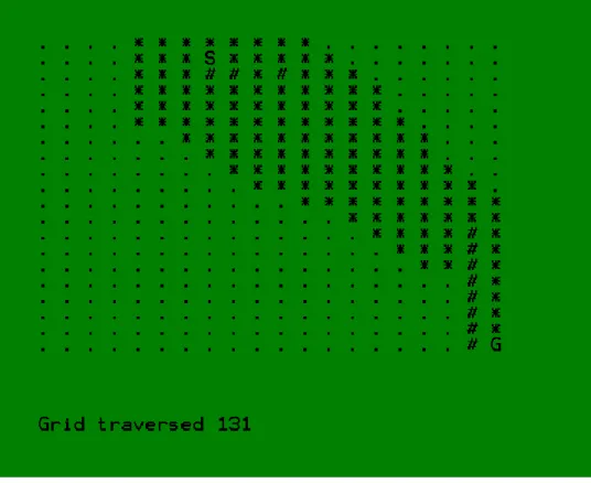 Fig 4.7 Demonstration of traversed cell for modified version improved A* algorithm 