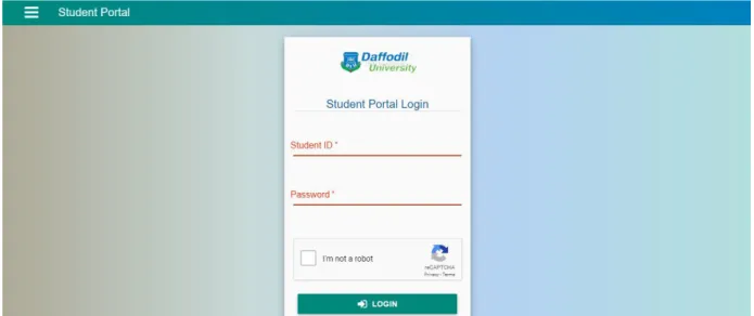 Figure 2.2.1: Diu Student Portal 