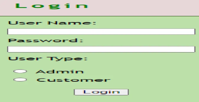 Figure 11: Prototype of a customer Registration 