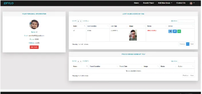 Figure 4.3.5: profile page 